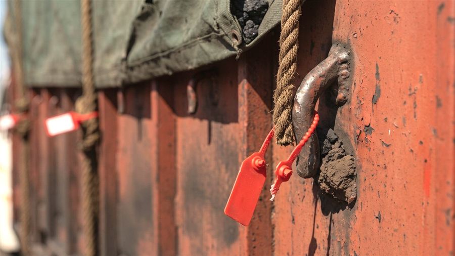 A tie lock that has been cut